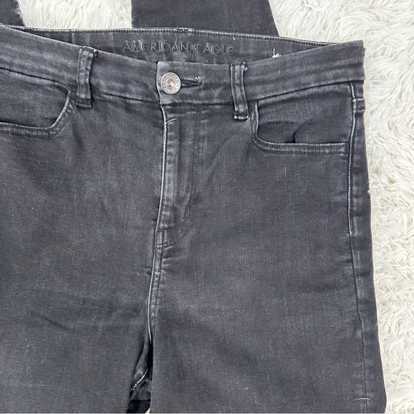 American Eagle Black Curvy Hi-Rise Jeggings 10 Short - Picture 4 of 7